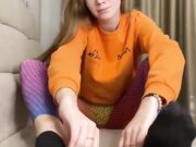 quick sock removal from sexy young blonde