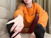 quick sock removal from sexy young blonde