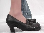 Tj sweaty nylon feet(Coed Feet)