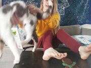 Sativa Skies on the sofa and soles on the table