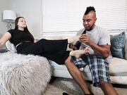 Ivory tease and worship her feet.Get cumshot on soles