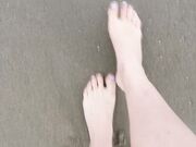 mylene - Foot Fetish Sea Waves Amp Sand On My Feet