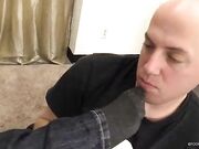 Mistress-Boot and sweaty sock feet worship