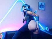 Black Kitsune - Wasp Anal, Footjob And Cumshot On Feet