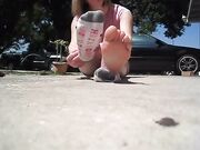 Twisted Toes socks and bare feet