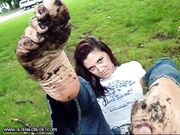 Lexi Parker muddy feet