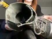 sexy redhead lynn feet in socks and pantyhose tease