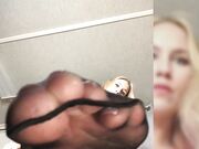 sexy milf Jolene tease with feet in pantyhose