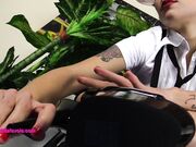 Cosplayfeet - Naughty Chiara Dressed Up As A Schoolgirl Showing Her Bare Legs