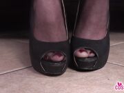 Cosplayfeet - Blonde Bombshell Ania As A Sexy Nun In Black Stockings