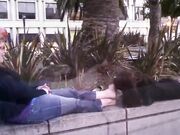 Street feet sniffing