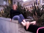 Street feet sniffing