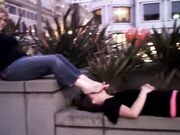 Street feet sniffing