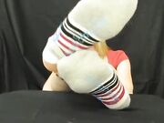 Twisted Toes socks and colored nails