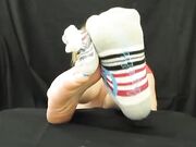 Twisted Toes socks and colored nails