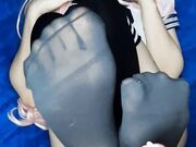 hot cum on small teen soles in pantyhose