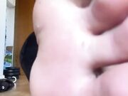 Sexy german blonde show soles on floor