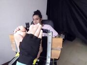 Julia tickled very hard