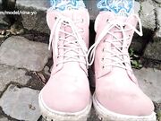 Public boots sweaty socks