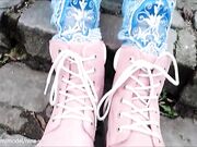 Public boots sweaty socks