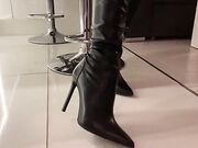 Liara Sin-sniff my hot boot & sweaty feet