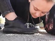 Outdoor boot worship