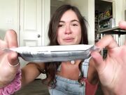 Brunette show sexy small feet play challenge