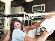 Brunette show sexy small feet play challenge