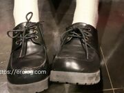 【4k】街撮りOLの汗ビッチョリ酸っぱい靴下ストッキング