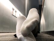 A little sneaky at the gym. Dirty sock show