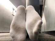 A little sneaky at the gym. Dirty sock show