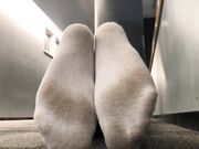 A little sneaky at the gym. Dirty sock show