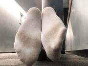 A little sneaky at the gym. Dirty sock show