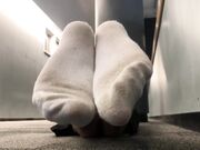 A little sneaky at the gym. Dirty sock show