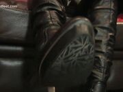 Boots and sweaty socks off