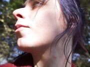 Eevee Frost Exhibitionism in Park - shows off feet and pussy