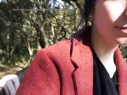 Eevee Frost Exhibitionism in Park - shows off feet and pussy