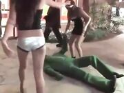 Flat Matt halloween trampling