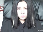 Asian teen girl show tiny feet joi