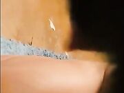 My friend making the dog's cock grow