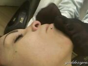 GODDESS GRAZI-very sweaty nylon feet