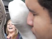 Blonde teen girls converse and socks worship