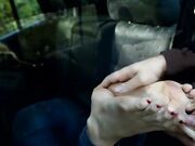 czech teen girl socks sniffing licking