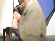 Jenna j-Very sweaty nylon feet