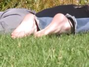 Brunette Bookworm with Long Toes and Soles