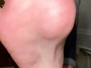 Sexy teen tease with soft soles feet joi