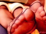 Amateur Girls Feet From Poland - Sylwia - NYLON FEET and BANANA