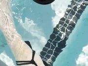 Alice's Huge, Thick and Meaty Size 11's Soak in the Pool and Sun