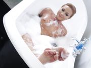 Twins Brooke and Vikki in Foot Fetish and Sensual Domination-Cum on Our Soles