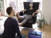 Madame Madison - Making him lick mud from my feet